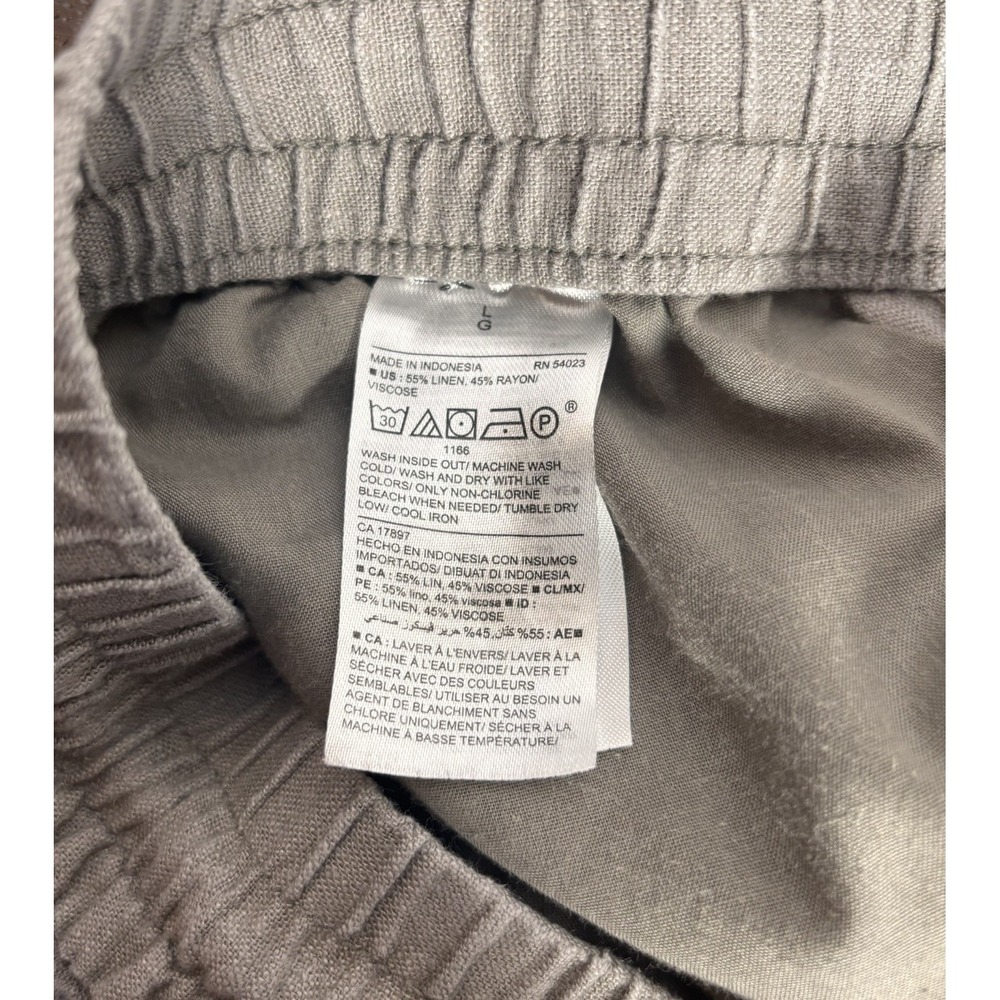Old Navy High Rise Wide Leg Linen Pants Womens Large Resort Comfort Coastal - Picture 7 of 7